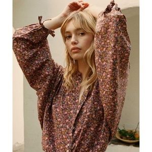 Doen O’Keeffe blouse in Blue Laurel Canyon, size S